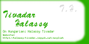 tivadar halassy business card